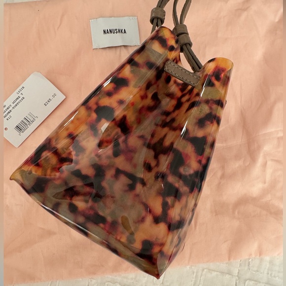 Nanushka Mini Bucket Crossbody Bag, Tortoise - Picture 3 of 7